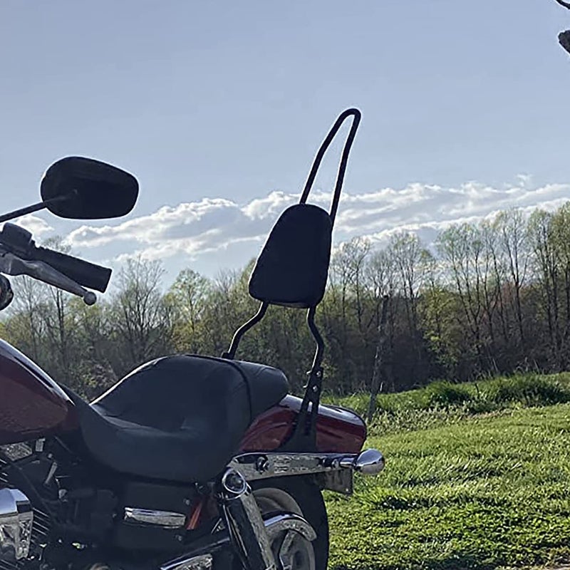 AUFER Detachable Black Passenger Backrest Sissy Bar With Back Rest Pad Compatible With For Dyna Street Bob Super Glide Low Rider Wide Glide FXD FXDB FXDC FXDL FXDWG FXDSE 2006-UP - Image 3